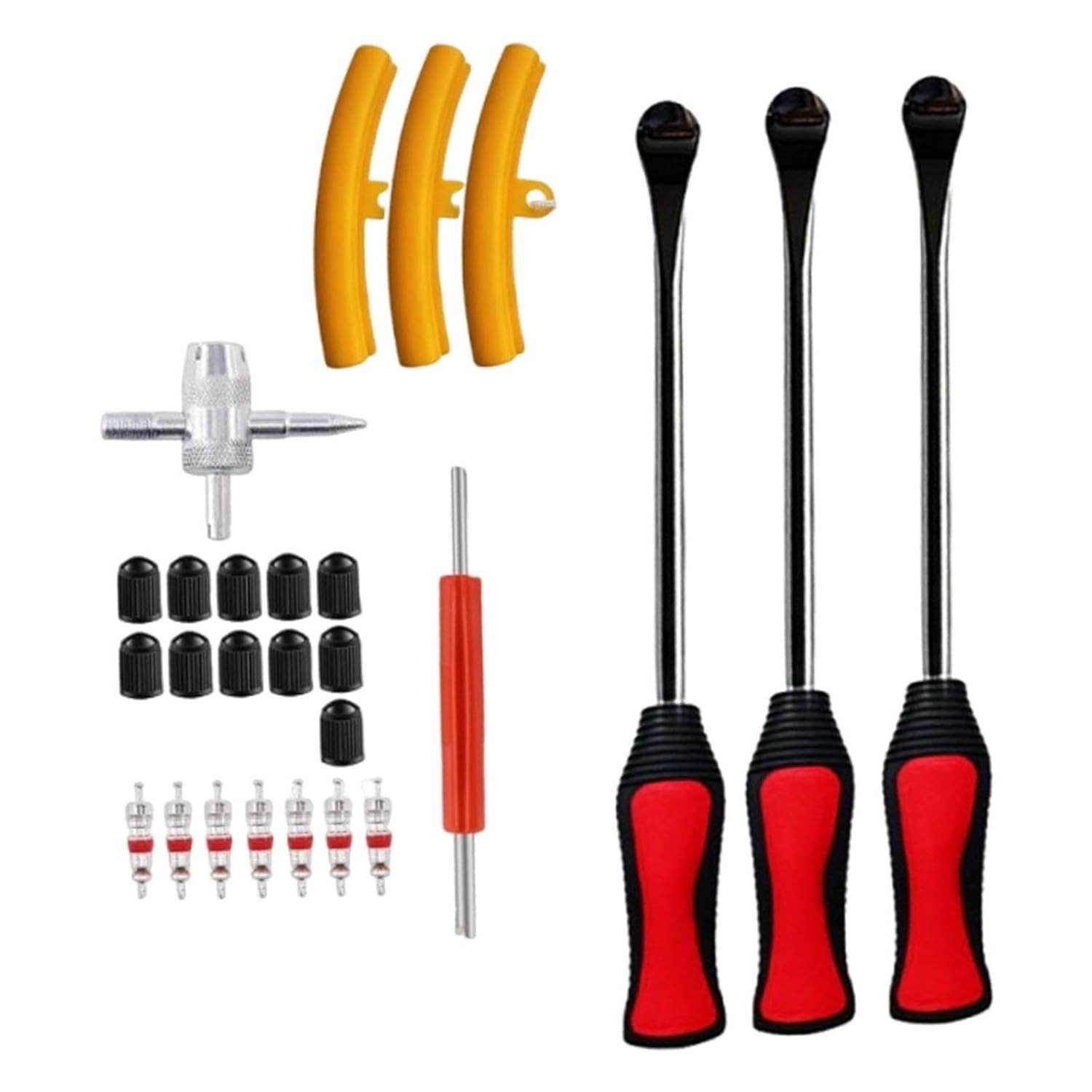 Kit 26 Peças Ferramenta Remoção Pneu Moto Carro com Protetor de Aro - NITAGO