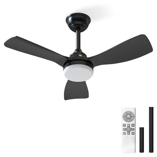 Ventilador de Teto com Controle Remoto, LED 20W, Silencioso, 6 Velocidades, Luz Ajustável, 127-220V – Design Moderno