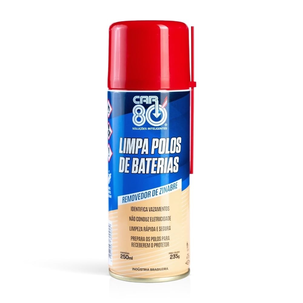 CAR 80 Limpa Polos de Bateria: Remova Zinabre e Oxidação com Eficiência Profissional!