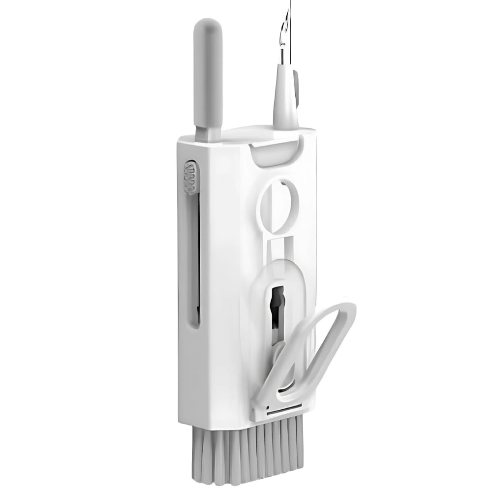 Kit 7 em 1 Escova de Limpeza Profissional para Teclado e Fone - Cerdas Macias e Removedor de Poeira