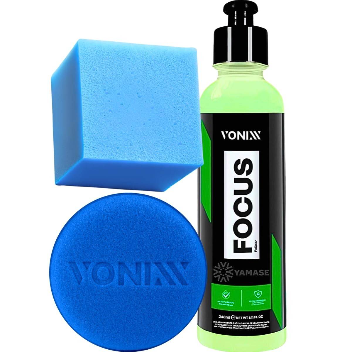 Vonixx Focus: O Polidor Essencial para Remover Chuva Ácida e Marcas d'água + Aplicadores Inclusos