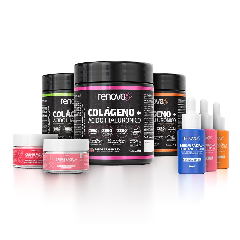 Renova Be: Kit Colágeno + Séruns & Cremes