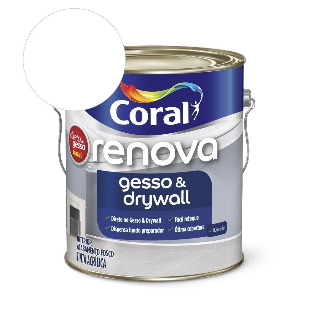 Renova Gesso & Drywall: Tinta Acrílica Fosca 3.6L