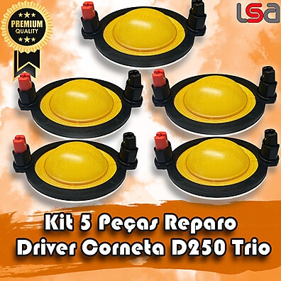 Reparo D250 Trio: Kit 5 Peças 200W RMS