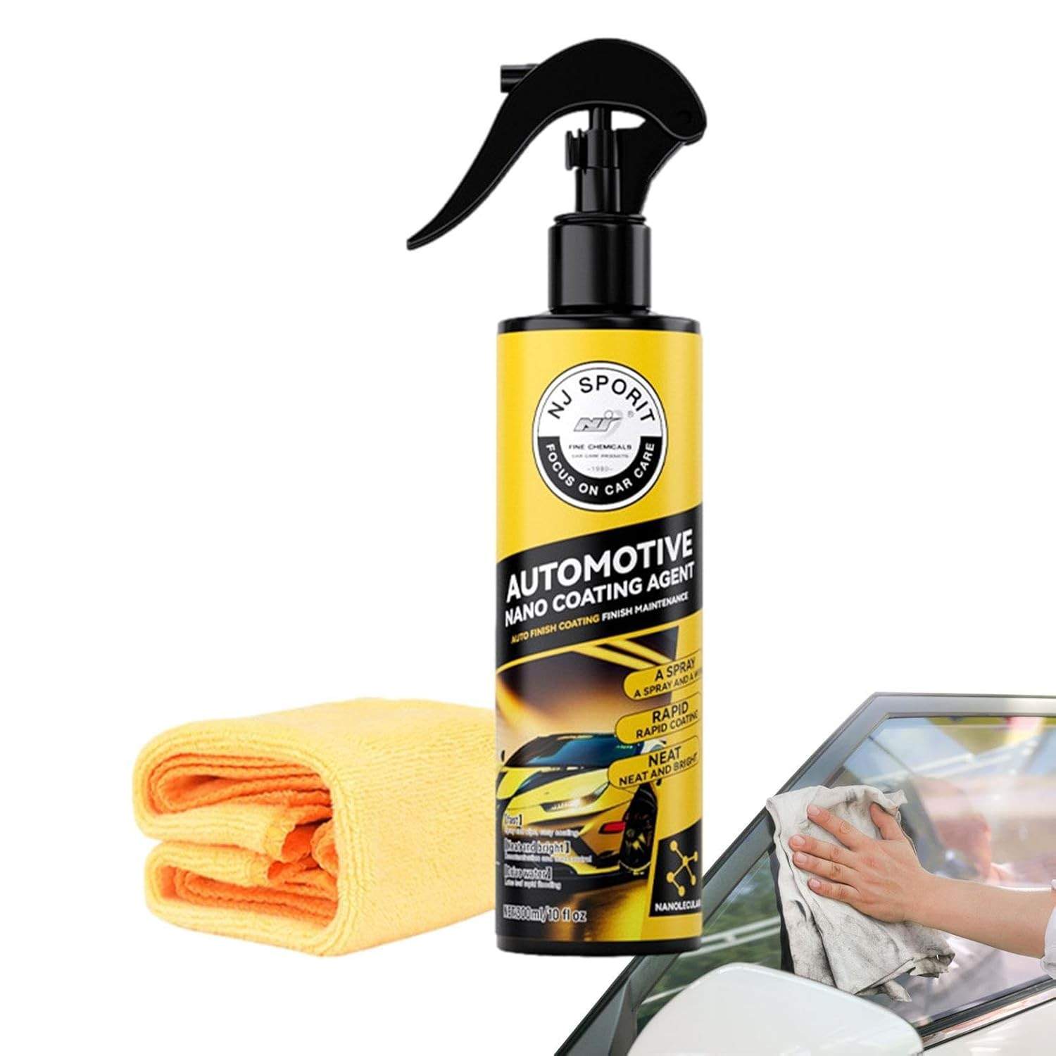 Quick Waterless Wash & Wax 300ml - Revestimento Hidrofóbico com Proteção UV e Nano Reparo