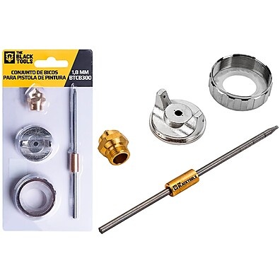 Reparo Pistola de Pintura 1.8mm: Kit Completo The Black Tools