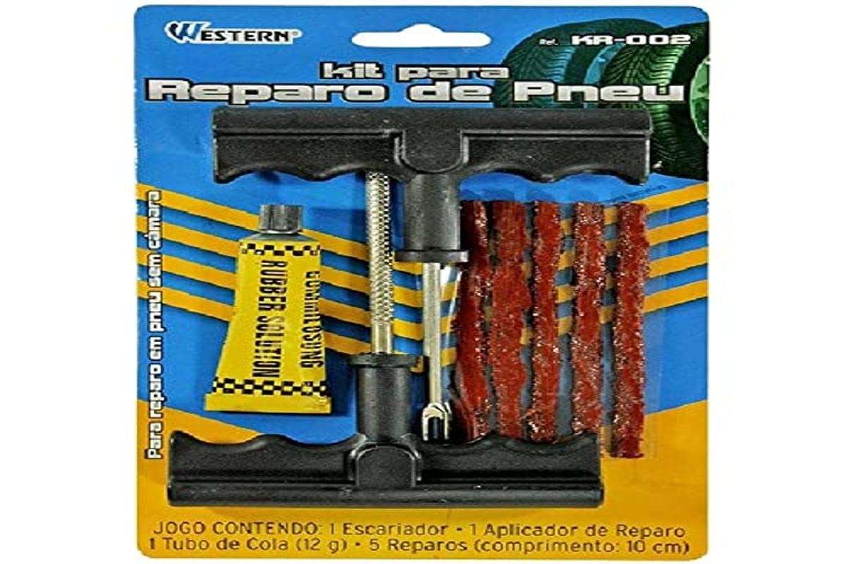 Kit Reparo Pneu Carro e Moto: Escariador e Aplicador para Solução Rápida