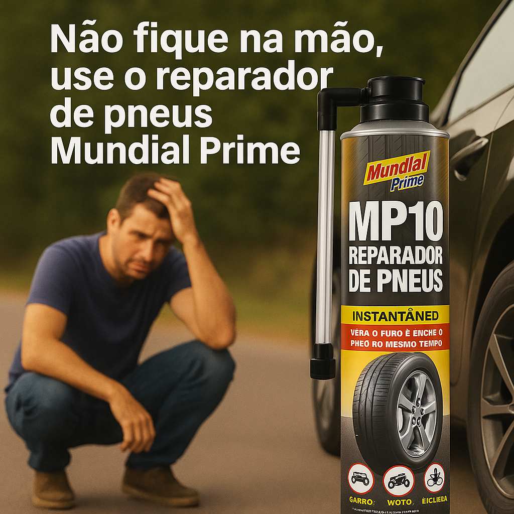 Reparo Pneu Mundial Prime: 2 Sprays Mágicos!