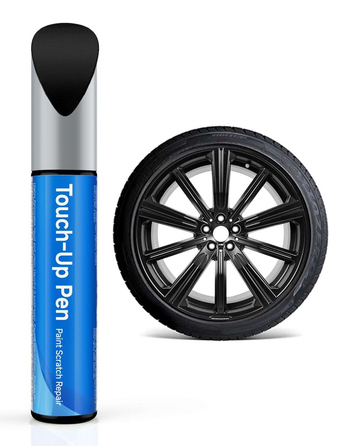 Tinta de Retoque para Jantes Preta Fosca – Reparo DIY de Arranhões para Rodas BMW