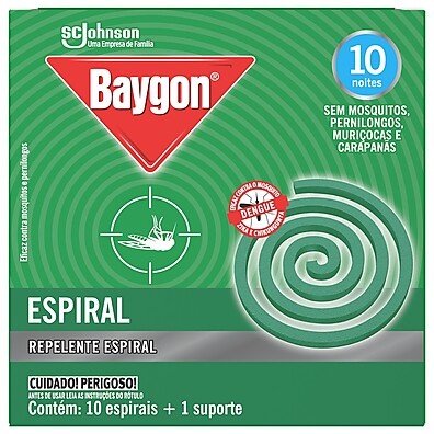 Repelente Espiral Baygon: 10 Unidades para Proteção Total