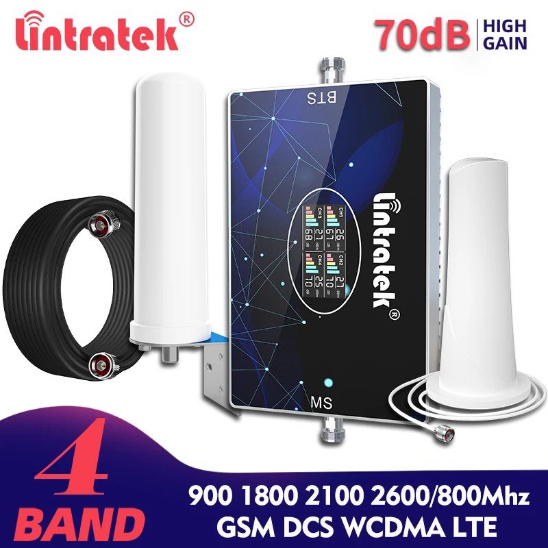 Repetidor Lintratek 4 Bandas: Sinal 4G Estável Agora