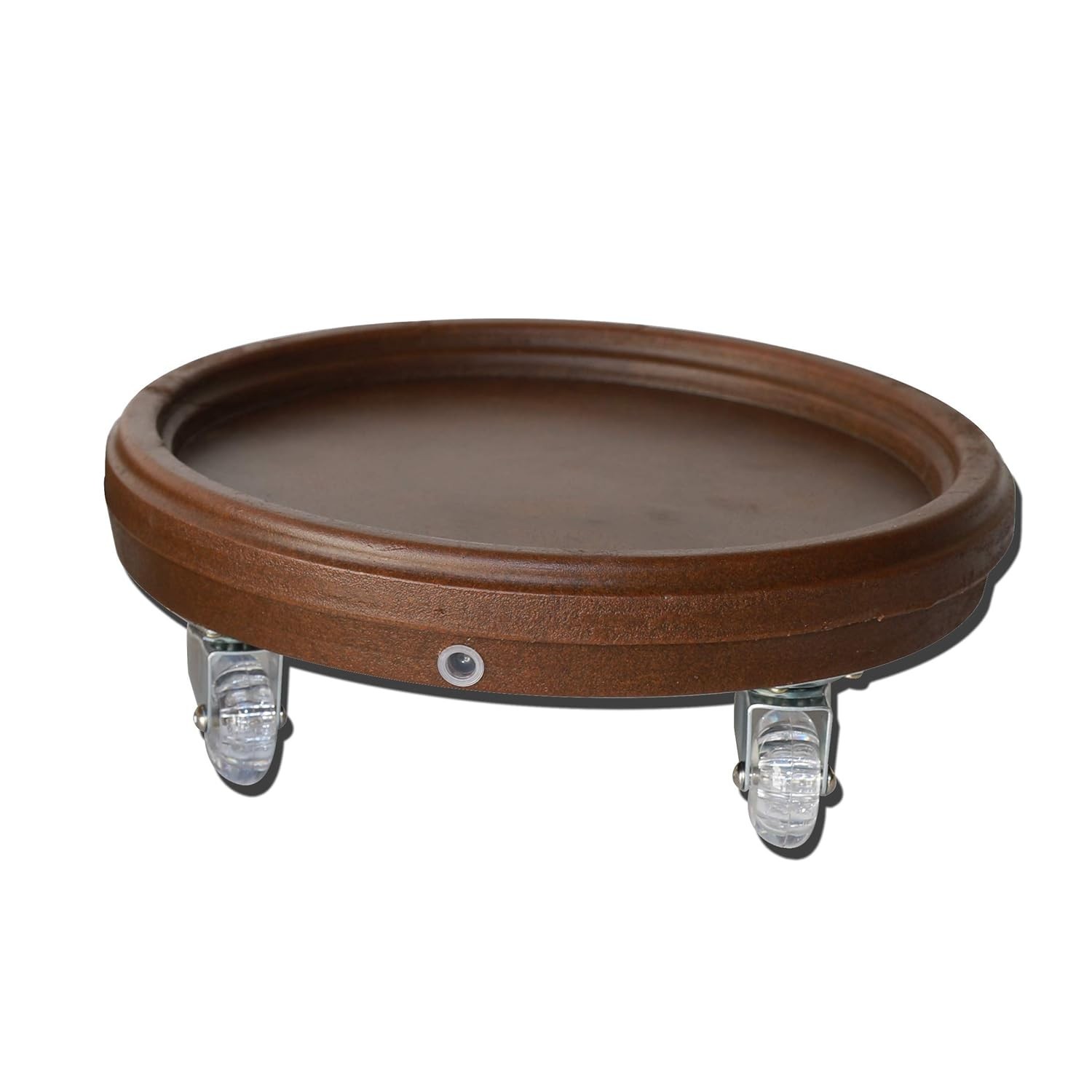 Prato com Roda 25cm Alpe Chocolate - Silicone Resistente com Reservatório de Água