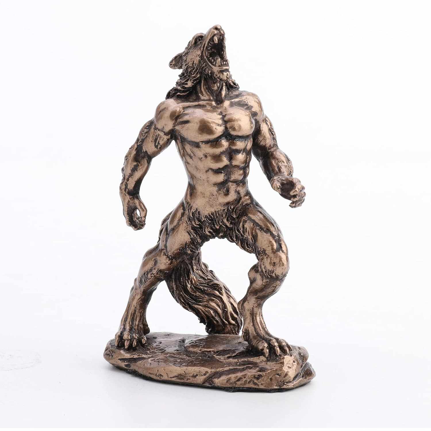 Unicorn Studios Lycanthrope - Lobisomem da Lua com Uivo Detalhado | Escultura de Resina Pintada à Mão