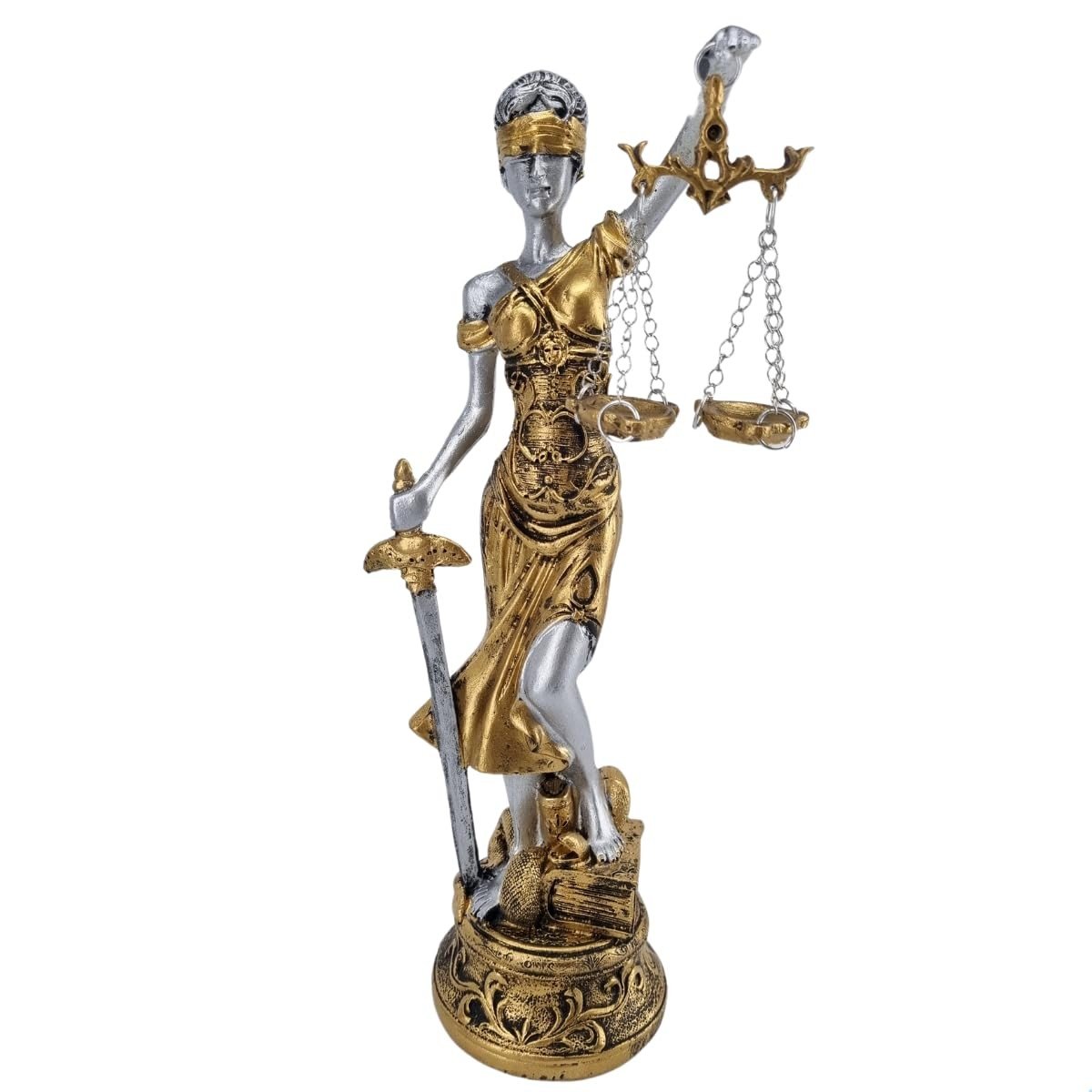 Estátua da Deusa da Justiça Themis em Resina - 29 cm | Decoração Elegante e Simbólica