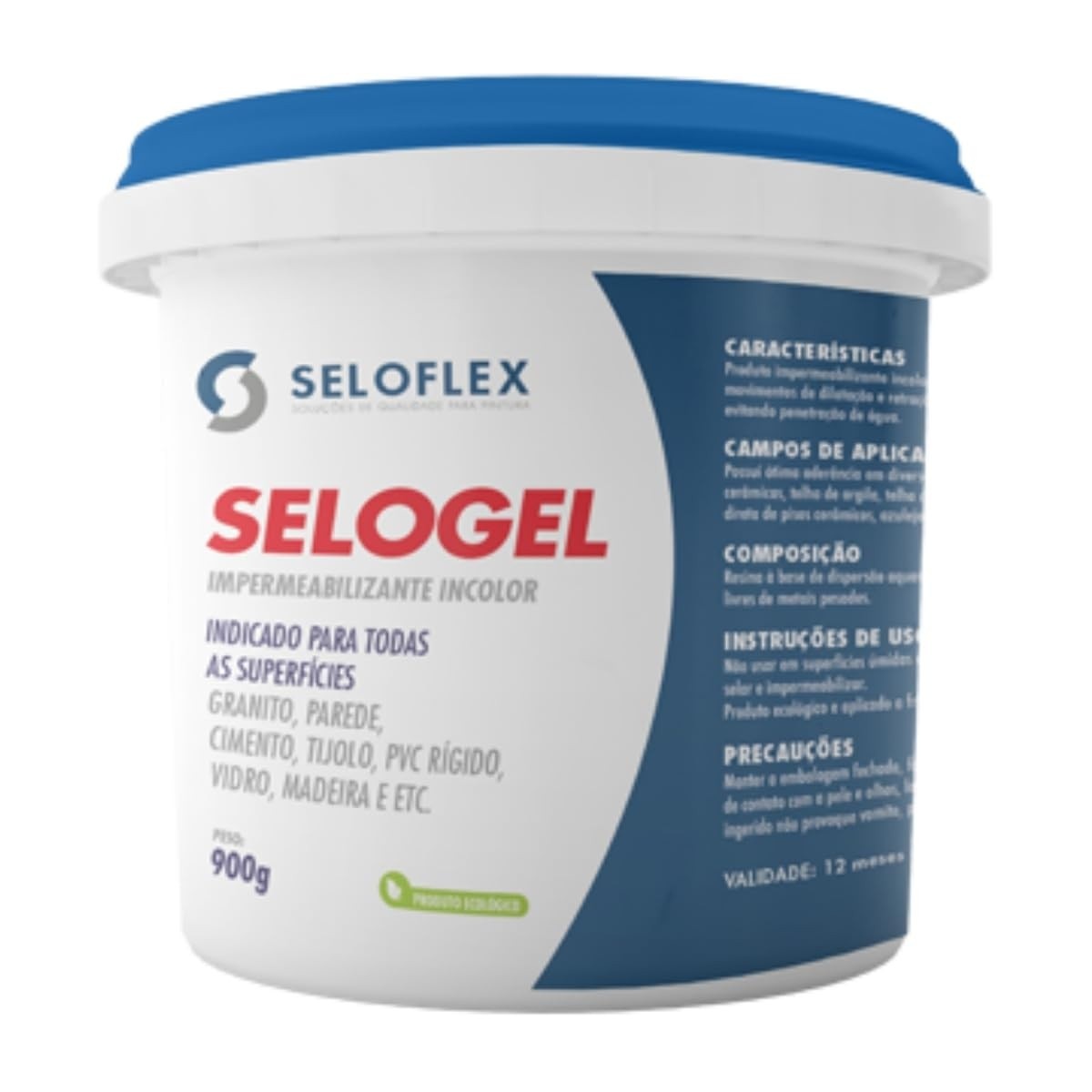 Resina Impermeabilizante Incolor Laje Telhado Piso Cimento Concreto Cerâmica Madeira Parede Selogel 900g Seloflex