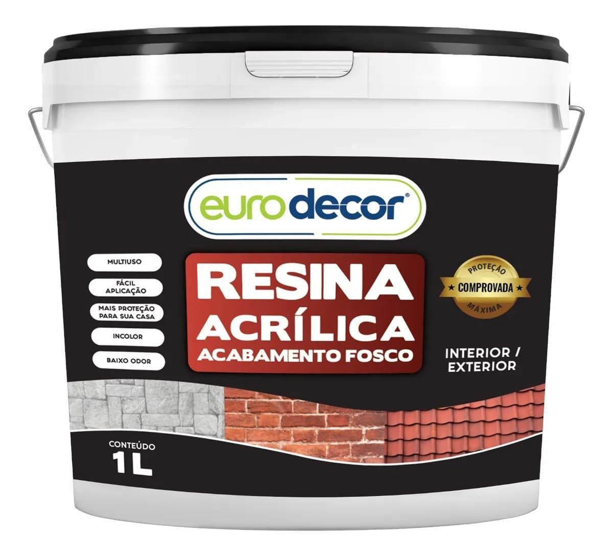 Resina Acrílica Fosca Premium Eurodec 1kg - Impermeabilizante de Alta Performance