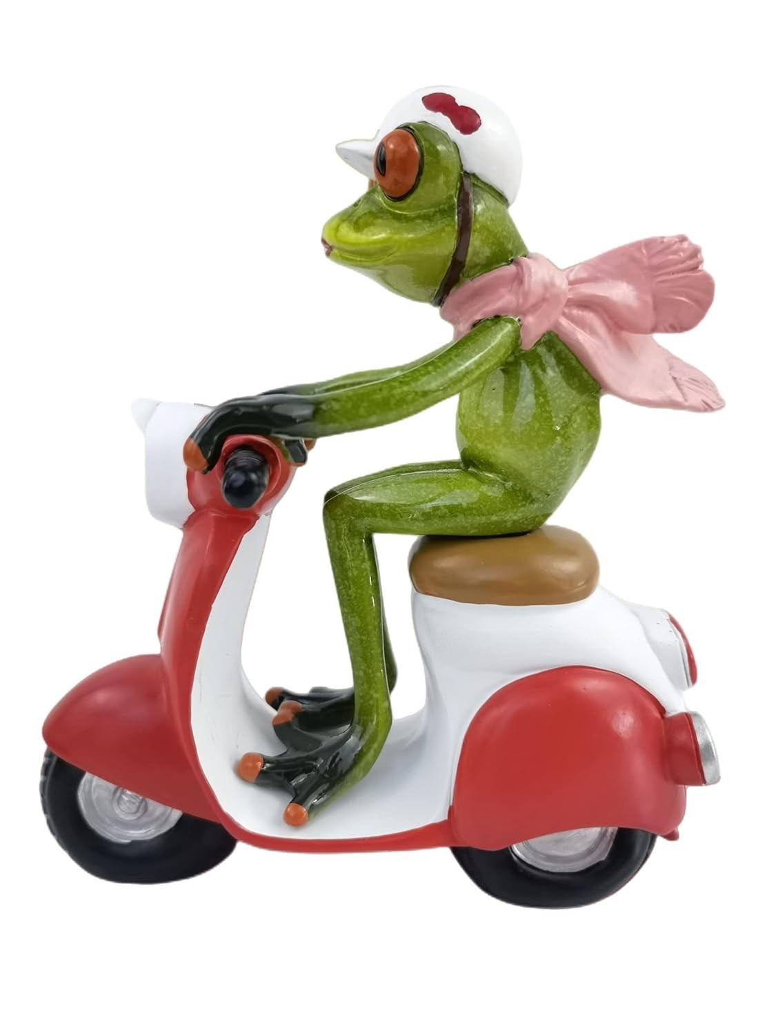 Sapo de Resina Decorativo - Estátua Criativa para Casa e Escritório (Sapo de Moto)