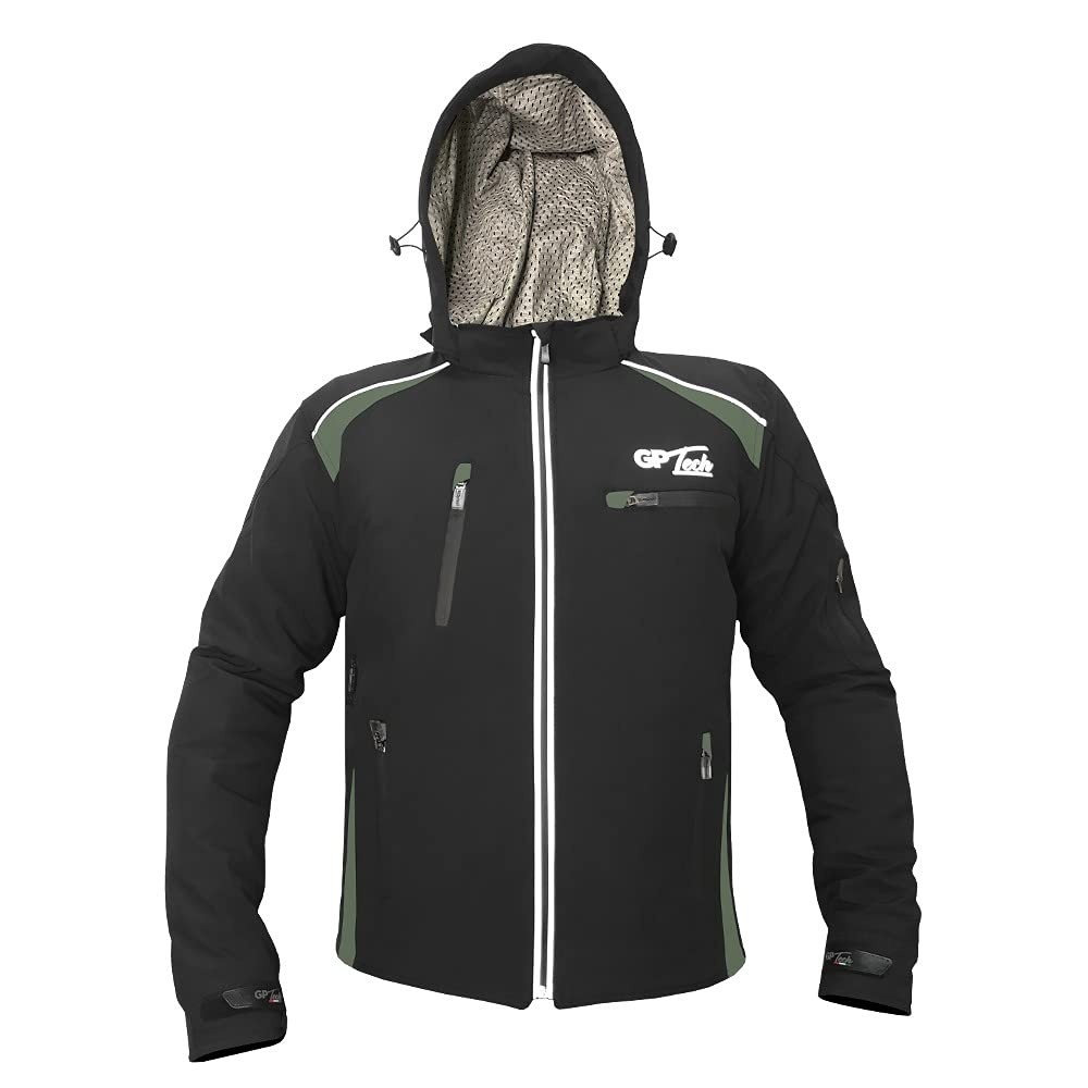 Jaqueta GP Tech Soft Casual Unissex Resistente a agua Preta-cinza