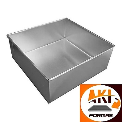 Forma Bolo Quadrada 35x35x10: Alumínio Resistente!