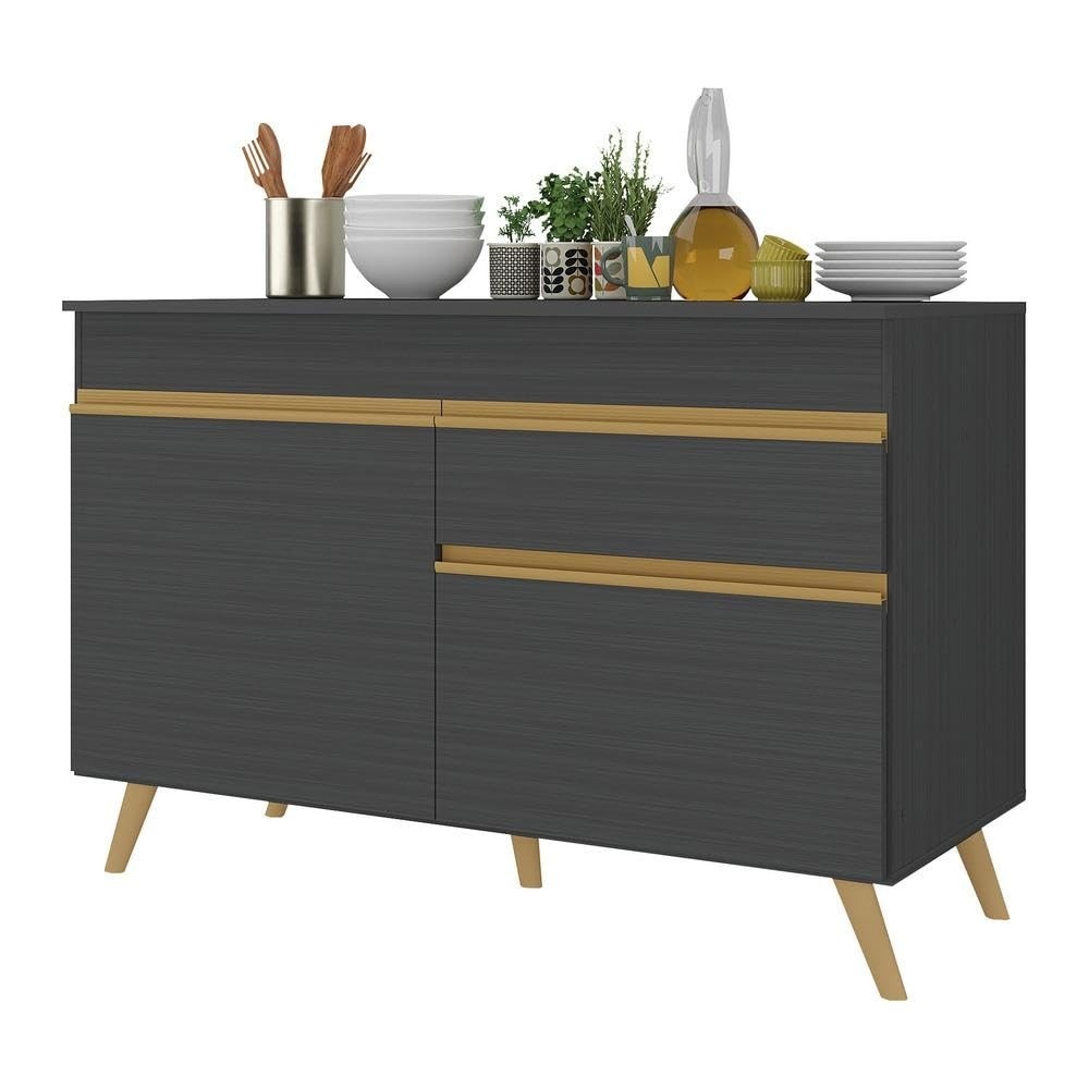 Balcão de Cozinha Veneza 120cm com 2 Portas e 1 Gaveta - Design Moderno e Resistente