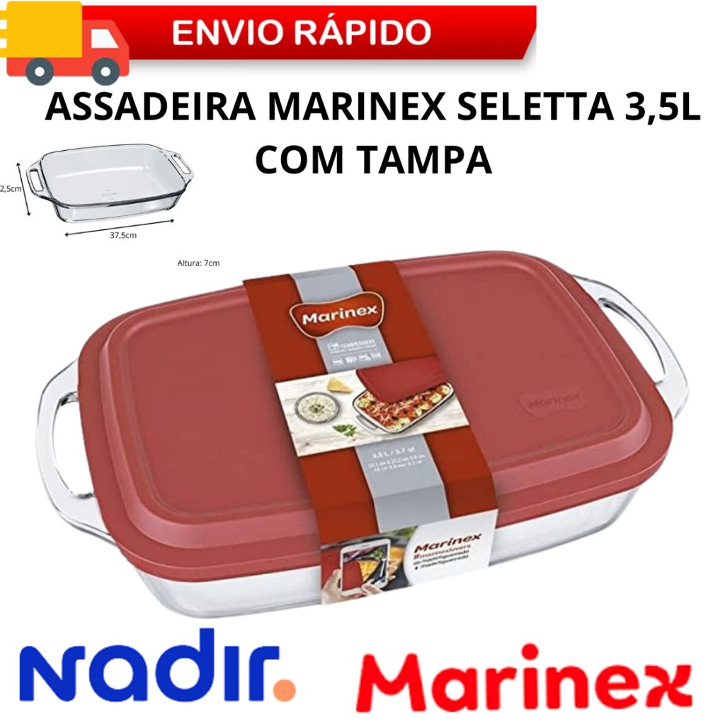 Lasanheira Marinex 5L: Prática, Elegante e Resistente