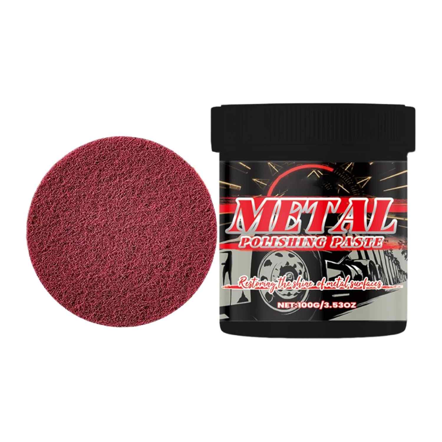 Restaurador de Cromo para Carros - Restaurador de Cromo para Para-choques,Creme de Manutenção Automotiva Remove Oxidação Manchas Descoloração Micro-Riscos | Para Para-choques Jantes Motos Carros