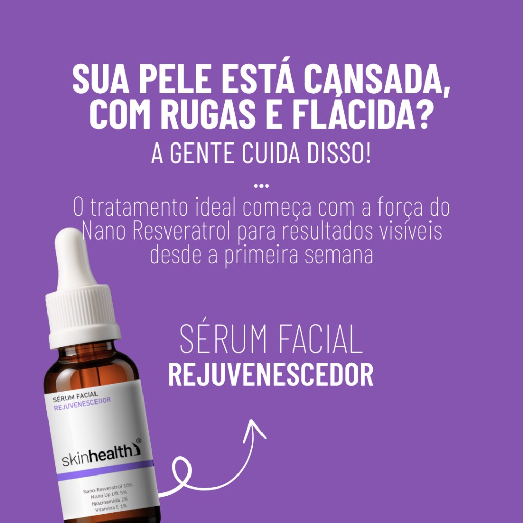 Sérum Rejuvenescedor 4 em 1: Pele Jovem com Niacinamida e Resveratrol