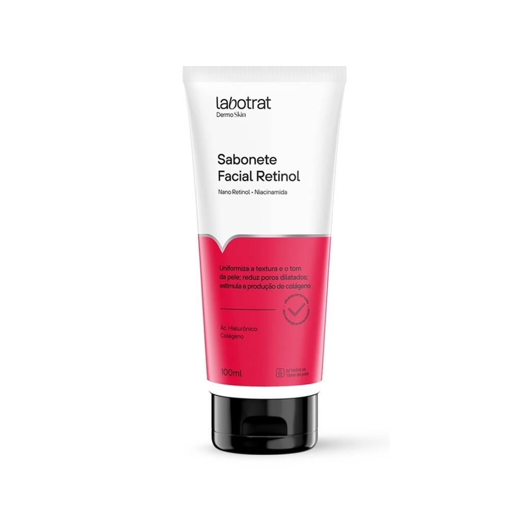Retinol & Colágeno: Sabonete Facial Dermo Skin 100ml