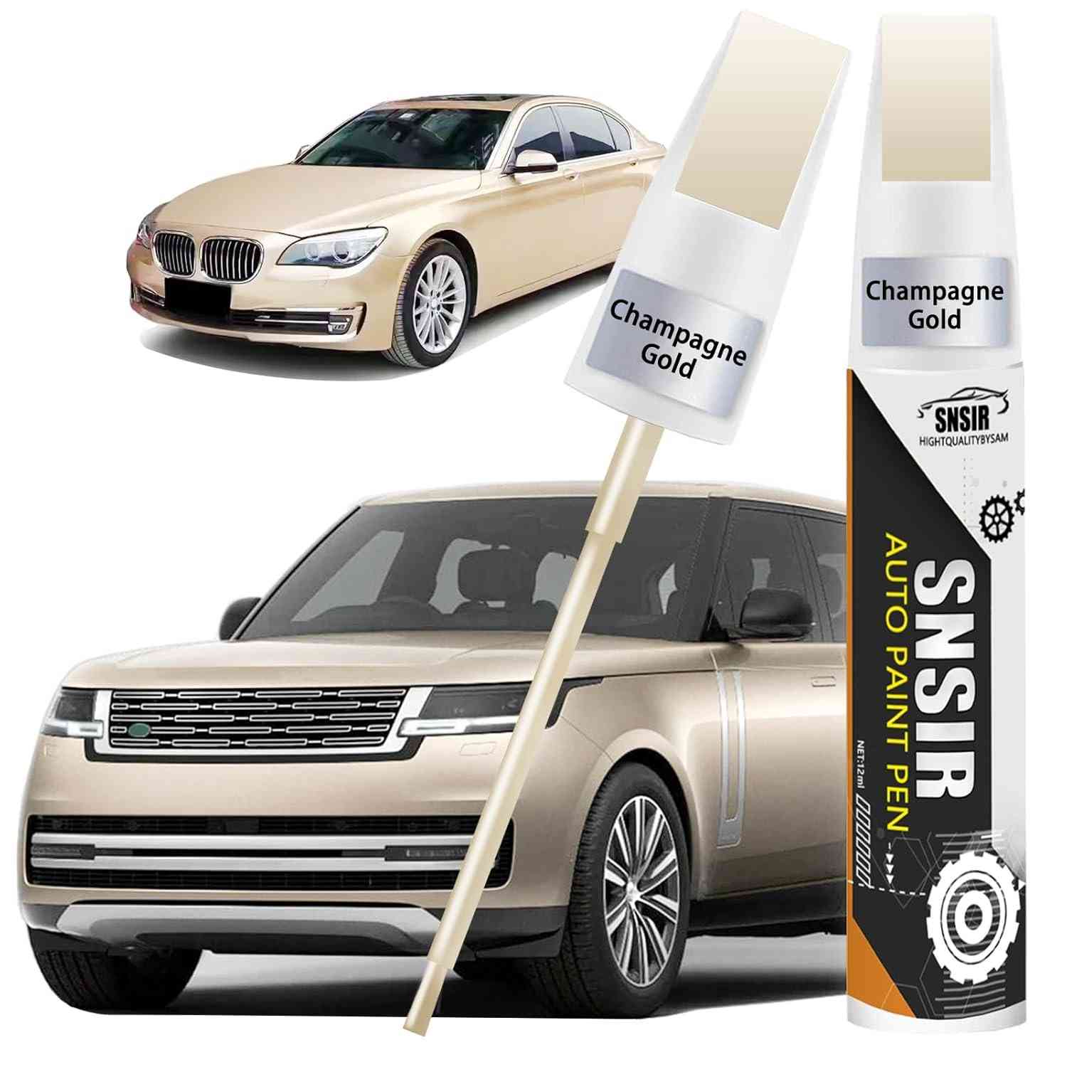 Tinta de Retoque Dourada Premium para Carros - Removedor de Arranhões Profundos e Fácil de Usar