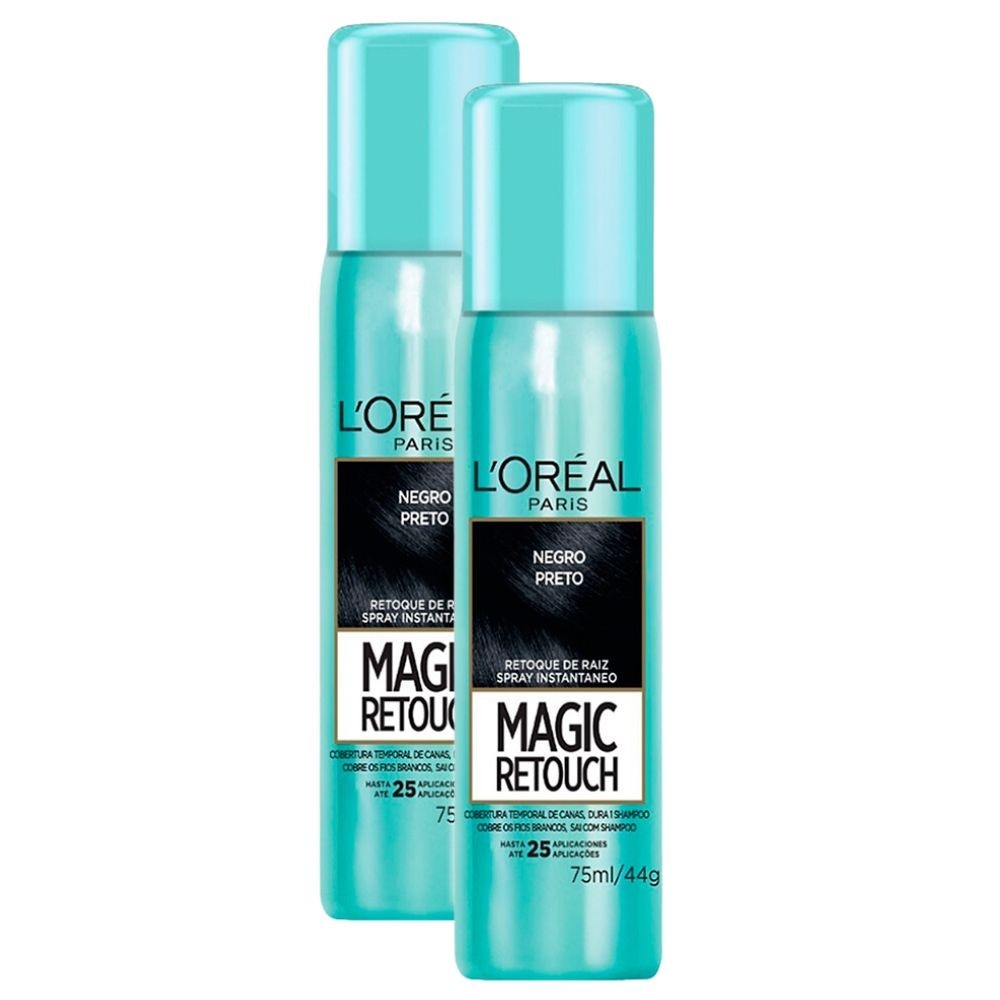 Retoque de Raiz L'Oréal Magic Retouch: Preto Instantâneo