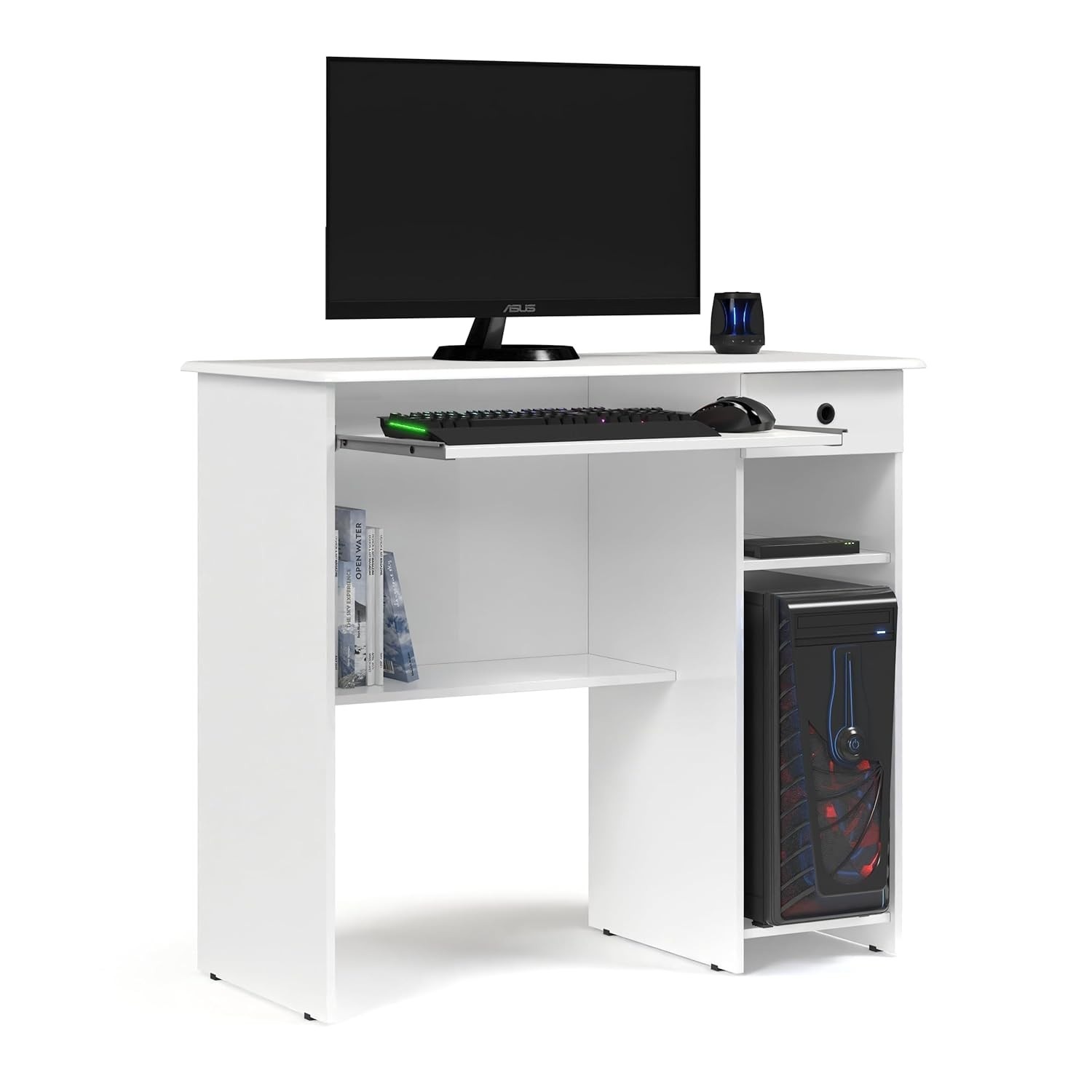 Mesa Escrivaninha Viena 1 Gaveta com Suporte Retrátil para Teclado - Design Compacto e Funcional