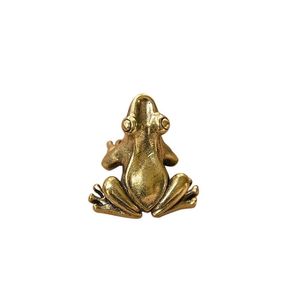 Estátua de Sapo Criativo Retrô - Decoração de Mesa com Charme Animal