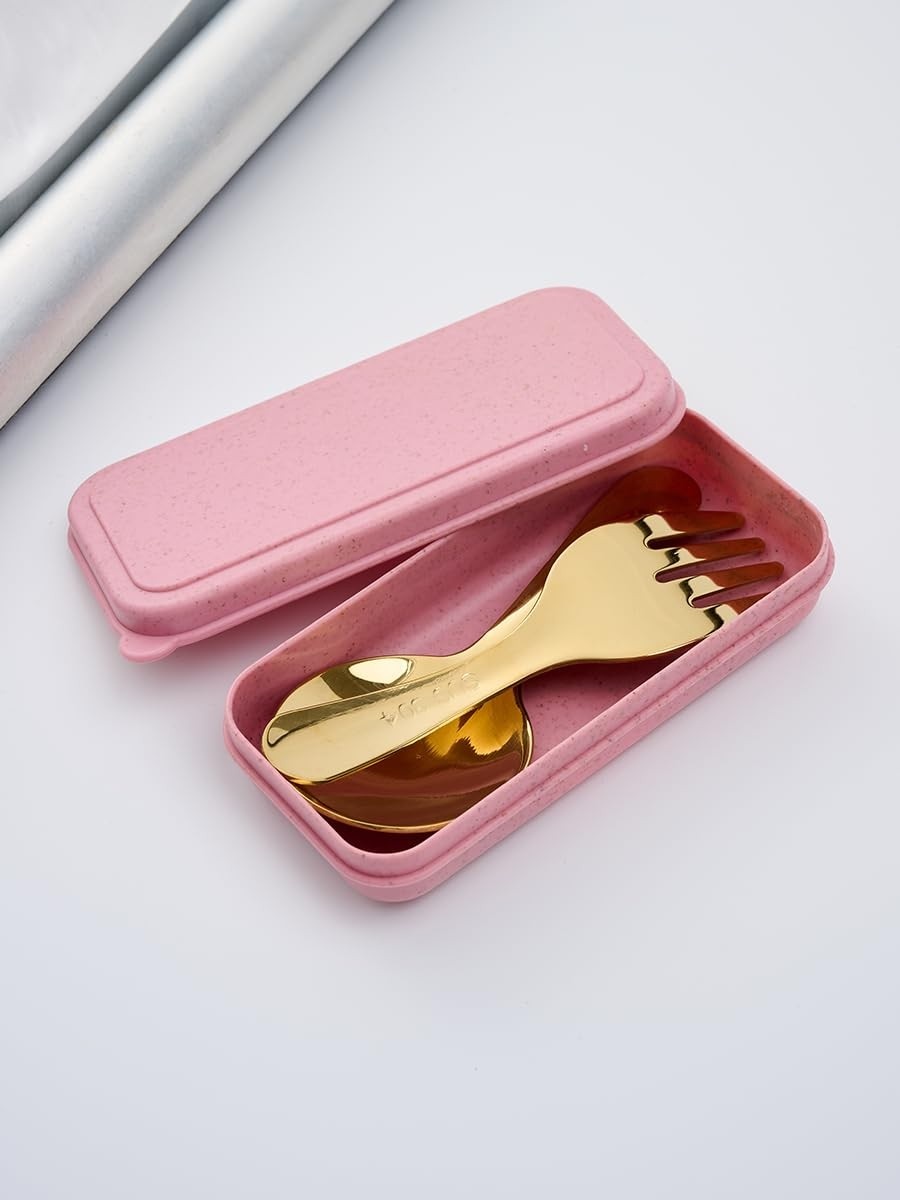 Conjunto de Talheres de Viagem Reutilizáveis em Aço Inox com Estojo – Ideal para Acampamento, Piquenique e Escritório