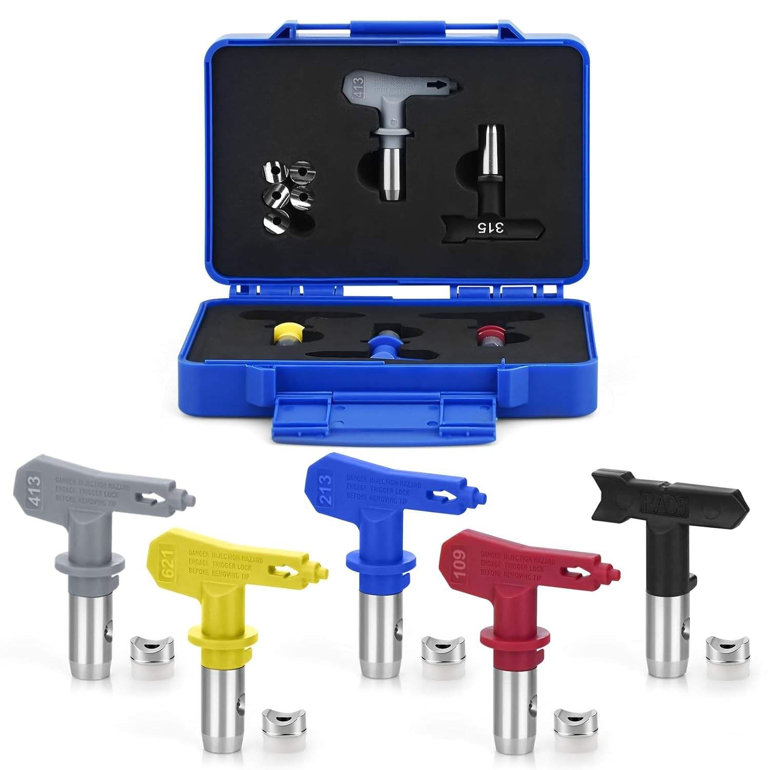 Dent-de-lion 5 Pontas de Pulverização Reversíveis - Kit Profissional para Pulverizador Sem Ar