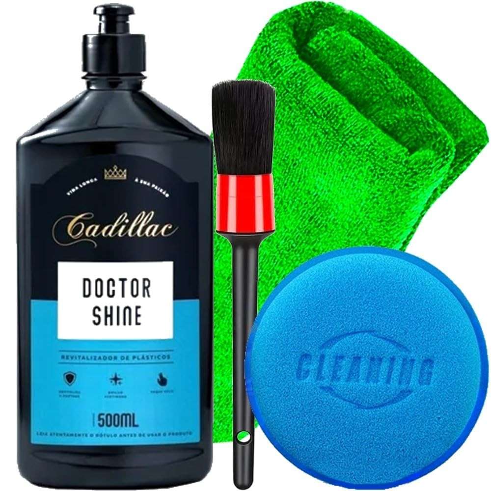 Kit Revitalizador Plástico Doctor Shine Cadillac + Acessórios Karbox: Renove Seu Carro!