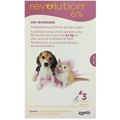 Revolution Antipulgas 6% 3 Pipetas Zoetis – Proteção Completa para Cães