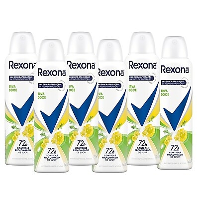 Rexona Erva Doce: Kit 6 Desodorantes Femininos