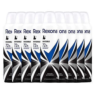 Rexona Invisible 150ml – Kit com 9 Unidades de Proteção Total
