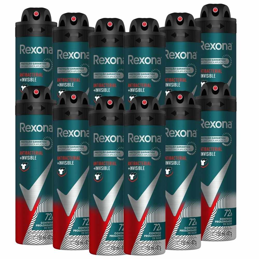 Rexona Invisible Antibacterial 150ml: 72h de Proteção