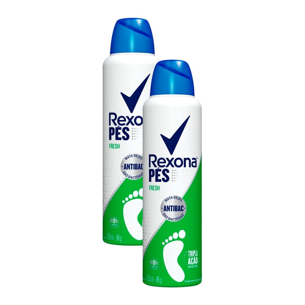 Rexona Pés Fresh: Kit com 2 Desodorantes Tripla Ação
