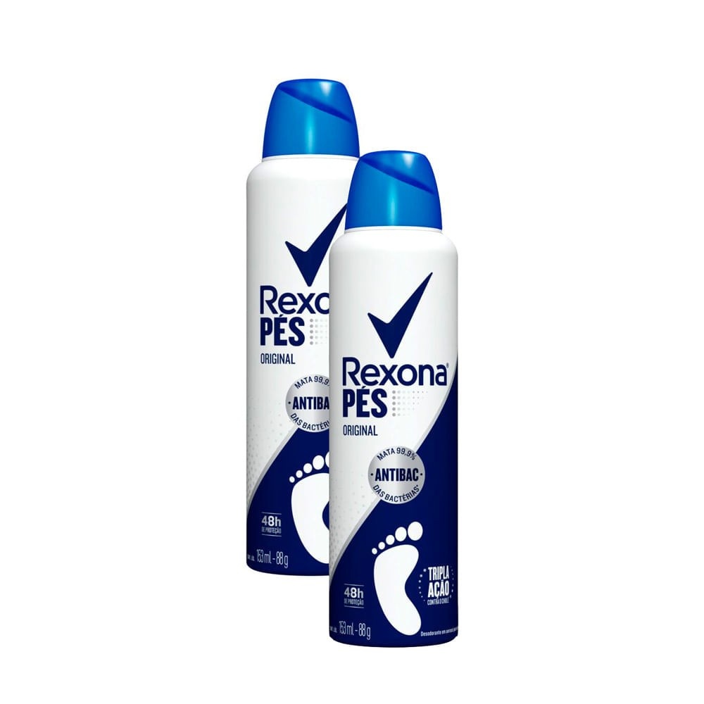 Rexona Pés Secos: Kit com 2 Desodorantes Tripla Ação