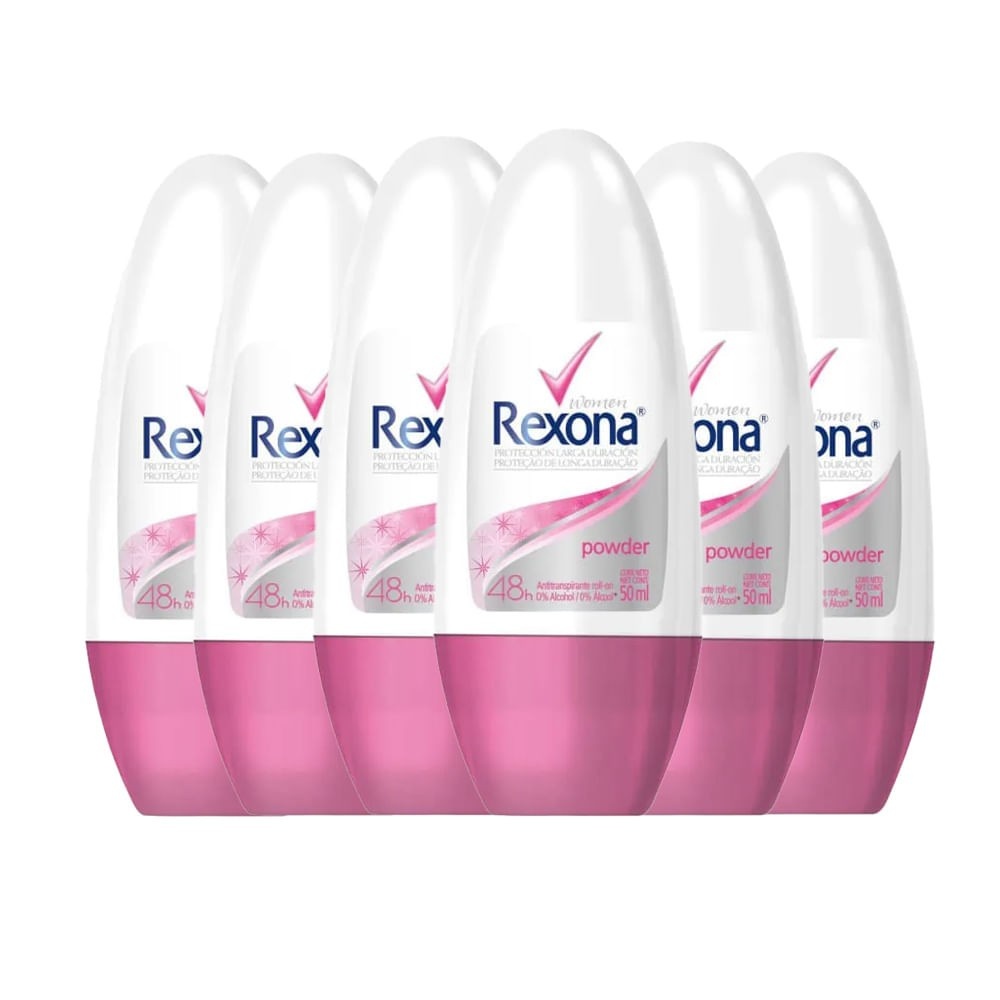 Rexona Powder Dry: 6 Rollons para 48h de Proteção!