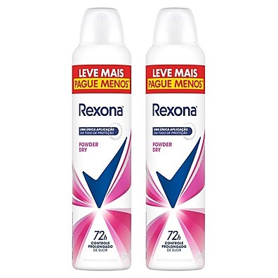Rexona Powder Dry: Kit com 2 Desodorantes 250ml
