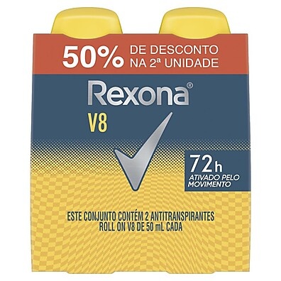 Rexona V8 Roll On: 48h de Proteção Masculina