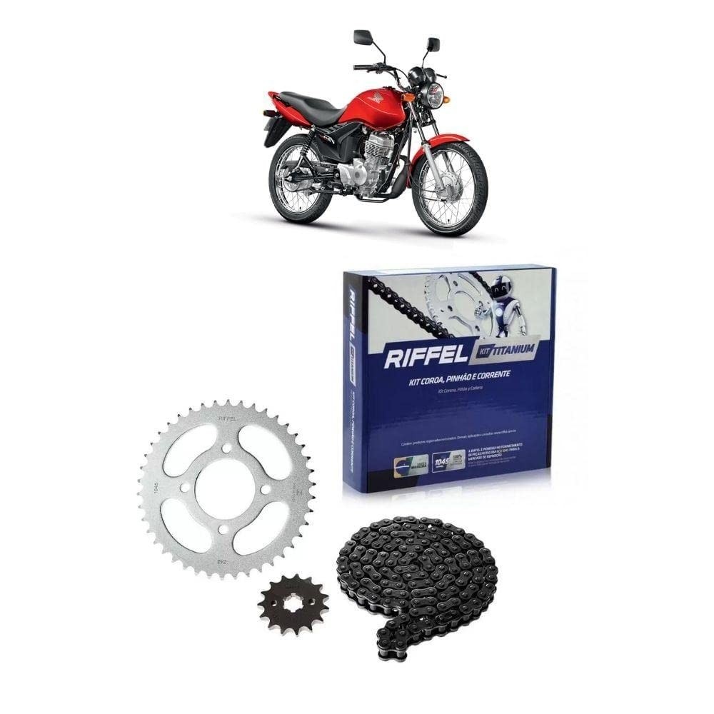 Kit Relação Riffel Titanium CG 125 Cargo/Fan 2009-2013 - Durabilidade e Performance