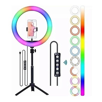 Ring Light RGB 26cm: Iluminação Perfeita!