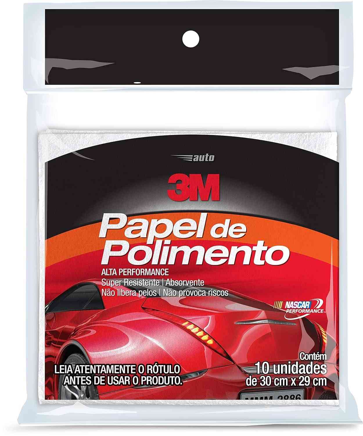 Papel de Polimento 3M: Acabamento Impecável Sem Riscos e Fibras (10 Folhas)