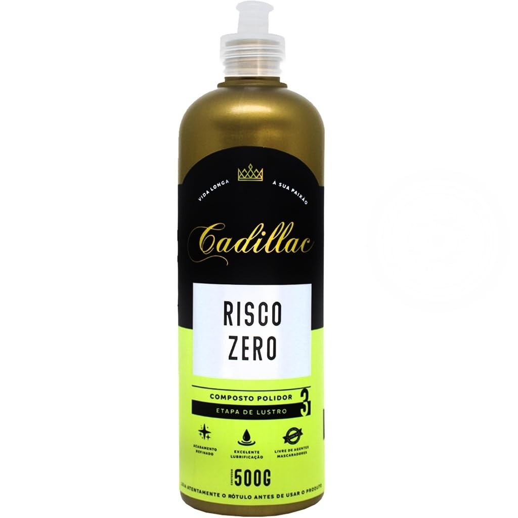 Composto Polidor Cadillac Lustro Risco Zero 500g: Acabamento Impecável Sem Riscos!