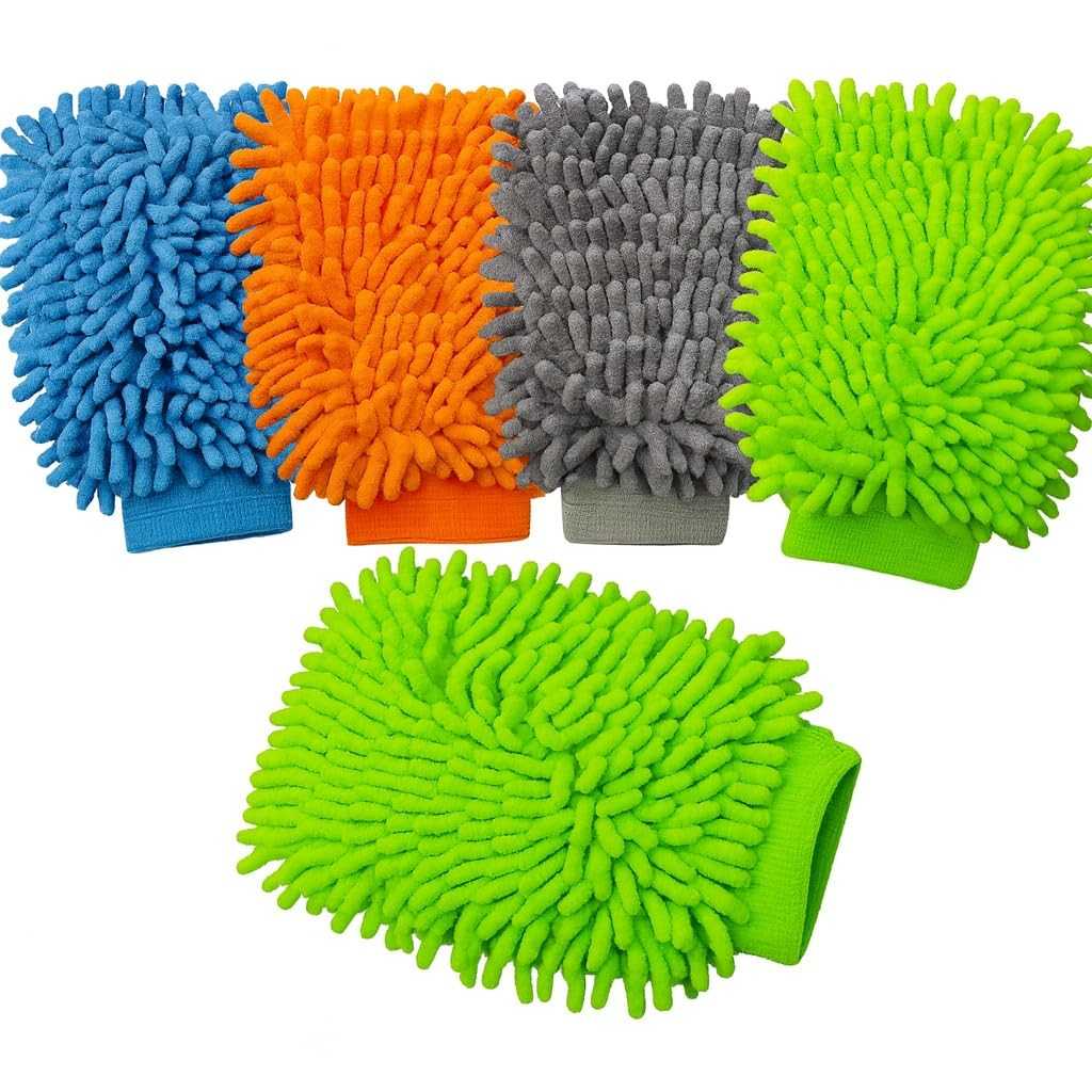 Luva de Microfibra Chenille: Limpeza Profissional sem Riscos para Carro e Casa