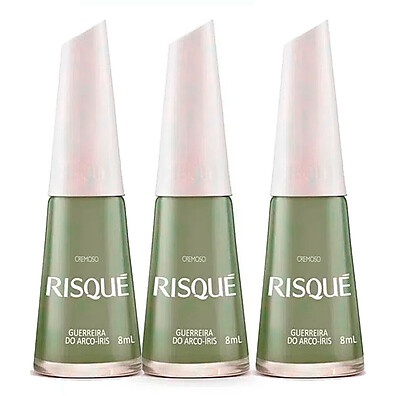 Risqué Guerreira do Arco-íris: Kit 3 Esmaltes Cremosos